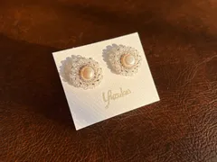 【まーるいPowaPowaピアス・イヤリング】 淡水パール ビジュー ビーズ刺繍 結婚式 ブライダル お呼ばれ フォーマルアクセサリー