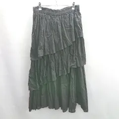 ◇ ⊂ JOURNAL STANDARD relume フリル ロング ティアード スカート サイズF ブラック レディース E  【1501160024435】