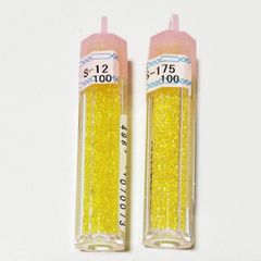 トーホー　クィーンビーズ　丸小　S-12  S-175 イエロー セット 各1本