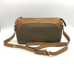 ◎◎GUCCI グッチ  オールドグッチ ヴィンテージ マイクロ GG ロゴ 金具 レザー ミニ ショルダーバッグ ポシェット  001.115.0920