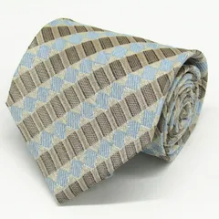 ピエールカルダン ブランド ネクタイ シルク ストライプ柄 小紋柄 総柄 PO メンズ カーキ Pierre Cardin 【中古】