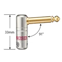 Providence P203モデル　ソルダーレスL型プラグ 1つ NP-26G L PLUG