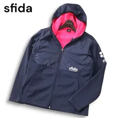 sfida スフィーダ 秋冬 裏起毛★ ストレッチ 防風 パーカー ジャケット Sz.S　メンズ ネイビー フットサル サッカー
