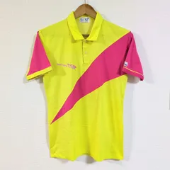 日本製◎(^w^)b TSP ティーエスピー 卓球 ウェア スポーツ 半袖 ストレッチ おしゃれ ライン プリント トレーニング 運動 ワッペン ロゴ ラフ ラクチン 黄色 イエロー ピンク サイズL