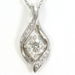 PT900　PT850　ネックレス　necklace　ダイヤ　0.224　0.03　総重量約2.1g　約45cm