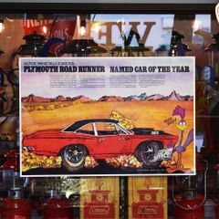 ポスター / Road Runner ロードランナー CAR アメリカン雑貨 ガレージ レース 車 インテリア オシャレ カッコイイ ビンテージ風