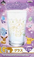 [중고] 글라스 (캐릭터) 이브이 & 피카츄 & 브래키 & 에피 글라스 [이치 반 쿠지 Pikachu and Friends ~Eievui twinkle dream~] G상