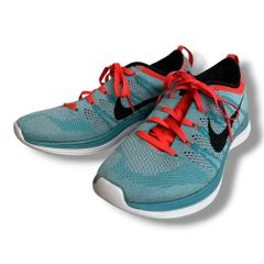 NIKE Flyknit Lunar1+ ナイキ フライニット ワン+ 554888-300 水色 ライトブルー系 light blue 24.5cm レディース ナイキ スニーカー 靴 シューズ プラスエスW-No.248
