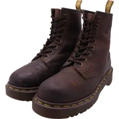 希少 ドクターマーチン 8ホール ショートブーツ 英国製 ブラウン 25.0古着 古着 ドクターマーチン Dr.Martens 8ホールブーツ 英国製 6