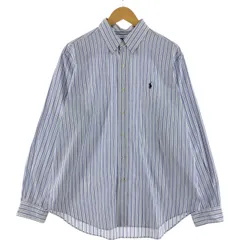 古着 ラルフローレン Ralph Lauren CLASSIC FIT クラシックフィット マルチストライプ 長袖 ボタンダウンストライプシャツ/eaa525621