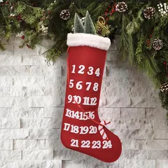 Morobor フェルトクリスマスアドベントカレンダー、大型壁掛けファブリッククリスマスソッキングカウントダウンカレンダーポケット付き 24 日間再利用可能なクリスマスカウントダウンカレンダーギフトホームパーティーデコレーション