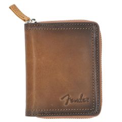 ☆ Brown ☆ Fender Bi-fold Wallet Fender 503 Bi-fold Wallet, 2-fold Wallet, Folding Wallet, Men's Wallet, Purse, Coin Case, Zipper, Wallet, Coin Purse, Bill Compartment, Card Slots, Leather, Men's, Women's