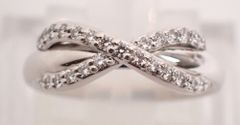 新品仕上げ済 TIFFANY&Co.(ティファニー) インフィニティダイヤリング K18WG Au750 ホワイトゴールド 3.8g 3号 小さめ 指輪 レディース