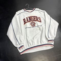 90sVAN SPORTSでかロゴ&ビッグエンブレム刺繍ホワイトコットンニットL 
