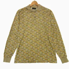【希少】 CELINE セリーヌ オールド 総柄 ポロシャツ 長袖 ゴールド 希少】 CELINE セリーヌ オールド 総柄 ポロシャツ 長袖 ゴールド
