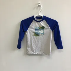 【THE NORTH FACE】ザノースフェイス Tシャツ 長袖Tシャツ 長袖 トップス バイカラートップス 120 青 白