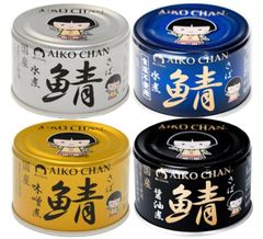 伊藤食品 あいこちゃん 金の鯖味噌煮・銀の鯖水煮・黒の鯖醤油煮・青の鯖水煮食塩不使用 さば缶 150g ４種各６個セット[24缶セット]