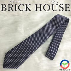 【BRICK HOUSE】 ネクタイ 紺 ドット ブリックハウス 【美品】