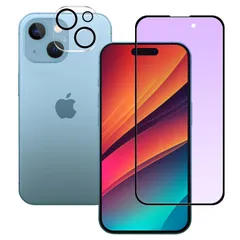 【在庫処分】plusカメラフィルム(1枚)【旭硝子素材製 - 2枚入り】15plus 液晶 画面保護シート iphone15 3D炭素繊維 全面保護 視力保護 硬度9H 飛散防止 (1枚)＋ 自?吸着 指紋/気泡/飛散/キズ防止 アイフォン 15 プラス ガラ