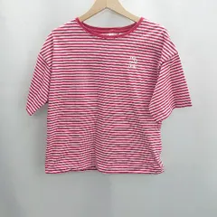 ◇ ⊂Φ she said that × niko and ... ボーダー柄 半袖 Ｔシャツ サイズM レッド レディース E  【1501160017932】