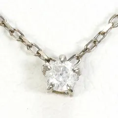 K10WG　ネックレス　necklace　ダイヤ　0.07　総重量約0.6g　約40cm