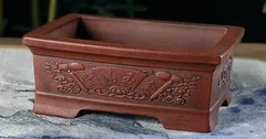 金玉満堂の長方鉢 中国宜興 紫砂の鉢 盆栽鉢 植木鉢 小品盆栽鉢 大品盆栽鉢 金玉満堂の長方鉢 中国宜興 紫砂の鉢 盆栽鉢 植木鉢 小品盆栽鉢