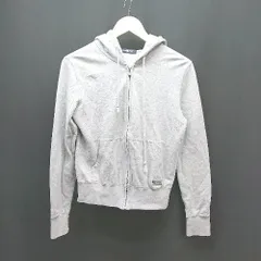 ◇ QUEEN COURT フーディー ジップアップ ワントーン カジュアル 長袖 パーカー サイズ2 グレー レディース E  【1310050015107】