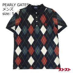 PEARLY GATES ストライプカラー ポロシャツ サイズ 5 (L) - メルカリ