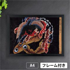 葛飾北斎「岩松院 八方睨み鳳凰図」（1848年） 江戸末期 天井絵 日本画