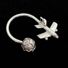【良品】TIFFANY&Co. ティファニー キーリング 飛行機 地球 TIFFANY&Co. ティファニー キーリング キーホルダー 地球 飛行機