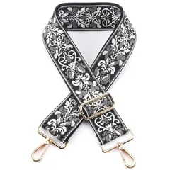 【特価セール】[Estimation エスティメイション] ショルダーストラップ バッグ ショルダー ベルト 肩掛け 幅広 太め ワイド 単品 付け替え 交換用 肩紐 柄 刺繍 BAG STRAP SHOLDER エレガント