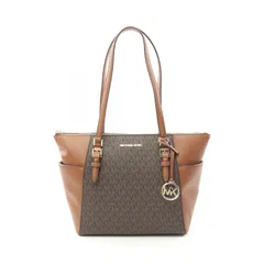 マイケルコース Michael Kors トートバッグ CHARLOTTE シャーロット 35T0GCFT3B ブラウン PVCコーティングキャンバス レザー ショルダーバッグ レディース 新品