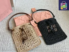 【今日特価】Miu Miu ミュウミュウ 編み物シリーズ ロマンチックな雰囲気に満ち大容量