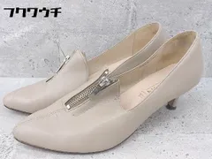 ◇ MAMIAN マミアン ポインテッドトゥ ヒール パンプス 24.5cm ベージュ系 レディース 【中古】 【1002800691722】