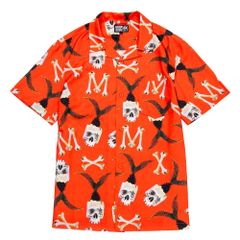 【2025SS】MAGICAL MOSH MISFITS マジカルモッシュミスフィッツ MxMxM SOTETSU SKULL SHIRTS (ORANGE) 半袖シャツ
