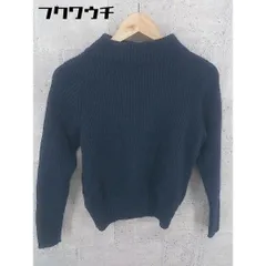 ◇ green label relaxing UNITED ARROWS モックネック ニット 長袖 セーター ネイビー レディース 【中古】 【1101290006563】