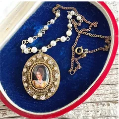 【ネックレス】貴婦人　カメオ　ヴィクトリアン　30’s イギリスヴィンテージ
