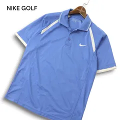 NIKE GOLF ナイキ ゴルフ 春夏 DRI-FIT 吸汗速乾★ ロゴ刺? 半袖 鹿の子 ポロシャツ Sz.M メンズ