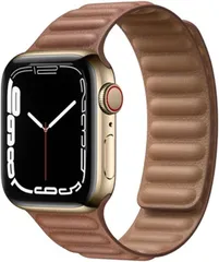 キッソス（ＫＩＳＳＯＳ） Apple Watch アップルウォッチ レザーバンド 49mm 45mm 44mm 42mm ultra ウルトラ 男女兼用( ブラウン)