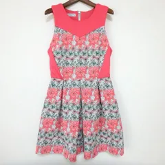 #snc リナシメント RINASCIMENTO ワンピース S ピンク グレー系 緑 ノースリーブ 花柄 バックジップ フレア レディース [887965]のサムネイル