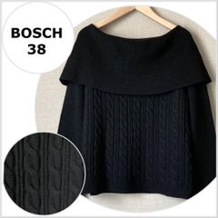 【美品♪】ボッシュ　オフショルダー可　ケーブルニット　ブラック