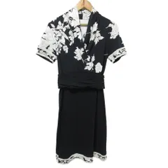 【美品】レオナールノースリーブ カシュクールワンピース リネンノースリーブカシュクールワンピース 黒 | iichi 日々の