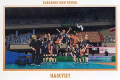 【中古】ポストカード 烏野高校(全員集合) ポストカード 「劇場版ハイキュー!! ゴミ捨て場の決戦展」