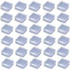 heizi プラスチックケース 40個セット 小物ケース 小物収納 ケース 切手 パーツ 小分け (4.3×4.3×2cm)