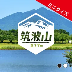ミニ【筑波山】山ステッカー　カッティング【切り文字タイプ】ポスト投函