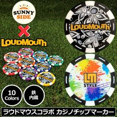 【カラー選択可】サニーサイドゴルフ x ラウドマウス コラボ カジノチップマーカー 40mm 3.2mm厚 全10色 日本製 新品