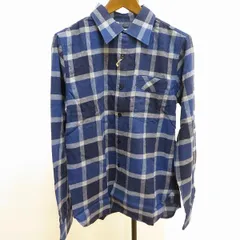 #wnc オムニゴッド 長袖シャツ 2 ネイビー 紺 チェック ネルシャツ 日本製 タグ付き 新品同様 メンズ [931813] k01のサムネイル
