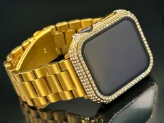 G/Apple Watch ステンレスバンド　パヴェ保護付きカバー　キラキラ