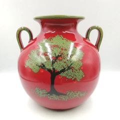【まとめ買い対象外】イタリア製　花瓶　ITALY　赤　レッド　新品未使用