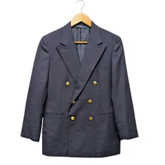 22 POLO RALPH LAUREN ポロ ラルフローレン ユニセックス 紺ブレザー 金ボタン ダブルテーラードジャケット ネイビー サイズ 160